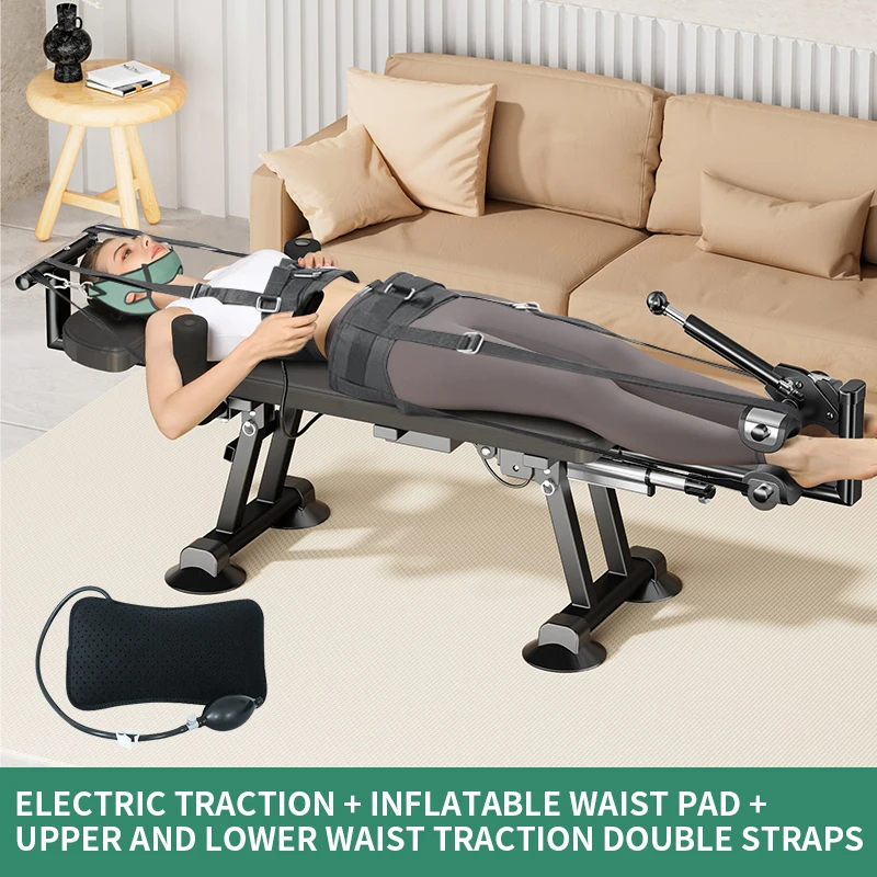 Cervical and lumbar spine electric traction trainer, soothing