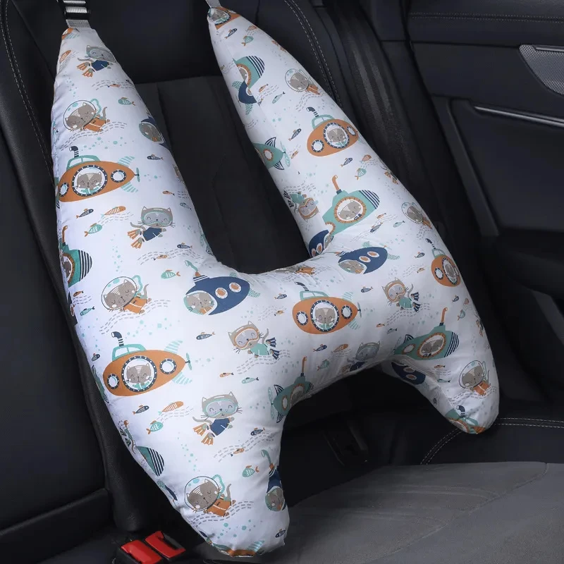 Soporte de cabeza de cuello para niños, cojín de viaje en forma de U para  almohada de asiento de coche, almohada de seguridad para niños