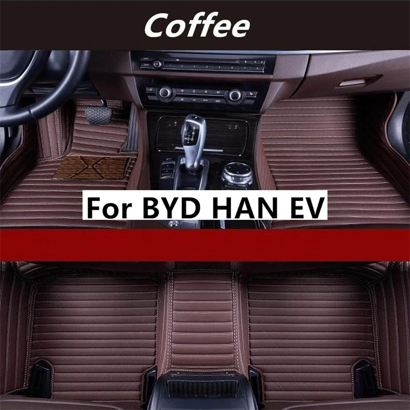 

Автомобильные напольные коврики с поперечной текстурой под заказ для BYD HAN EV 2020-2024, автомобильные коврики, Аксессуары для ног