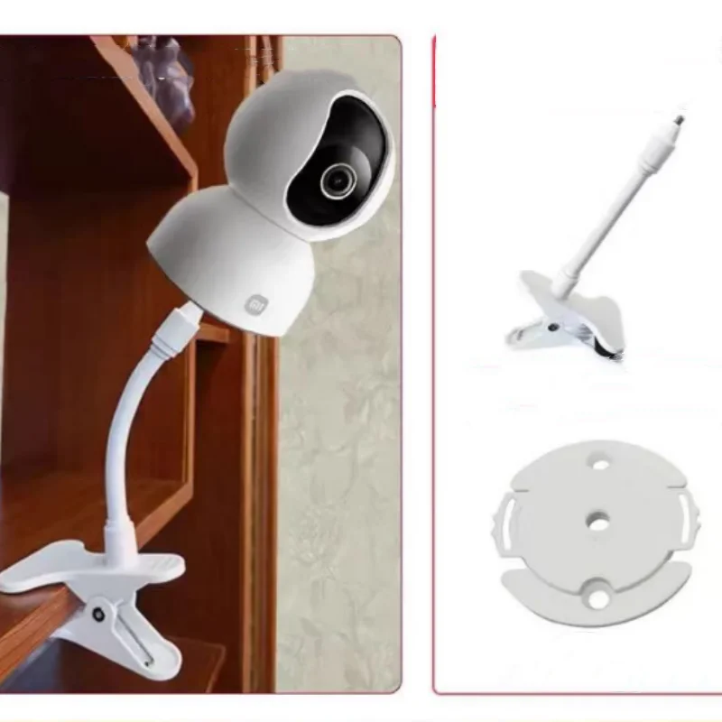 No Punching Portable Clip Mount Webcam Stand For Xiaomi Mijia Camera Base Monitor Camera Holder Home Flexible Twist Mounting Security Camera Stand Camera Holder Stand Camera Holder Webcam Stand Camera Mounting Base