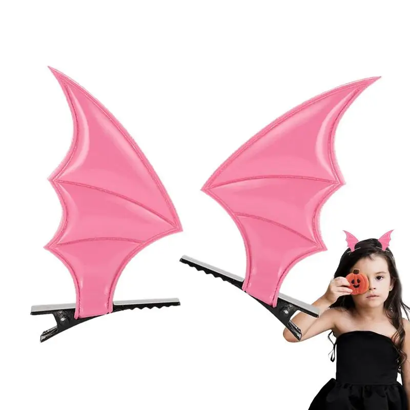 Bat Wing Hair Clips Bat Devil Wings Shape Barrettes Hair Barrettes Clips Goth Accessories 2Pcs Cosplay Girls