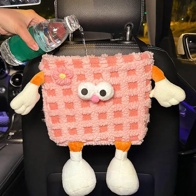 

Симпатичная Автомобильная мусорная корзина, разноцветная мусорная корзина, автомобильные органайзеры, контейнер, аксессуары для интерьера автомобиля