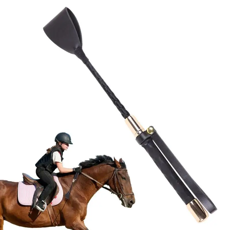 Riding Crop 30/45/54/60CM PU Leather Horse Crop Whip Horse Double Slapper Whip With Equestrianism For Horses equestrian whip riding accessories