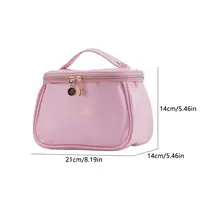 Sac de Maquillage en Cuir PU à Double Couche, Grande Capacité, Organisateur de Cosmétiques de Luxe, Accessoires de Voyage pour Femmes 6