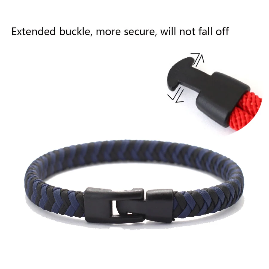 Handmade Braided Rope Men Bracelet Bangle Outdoor Sports
