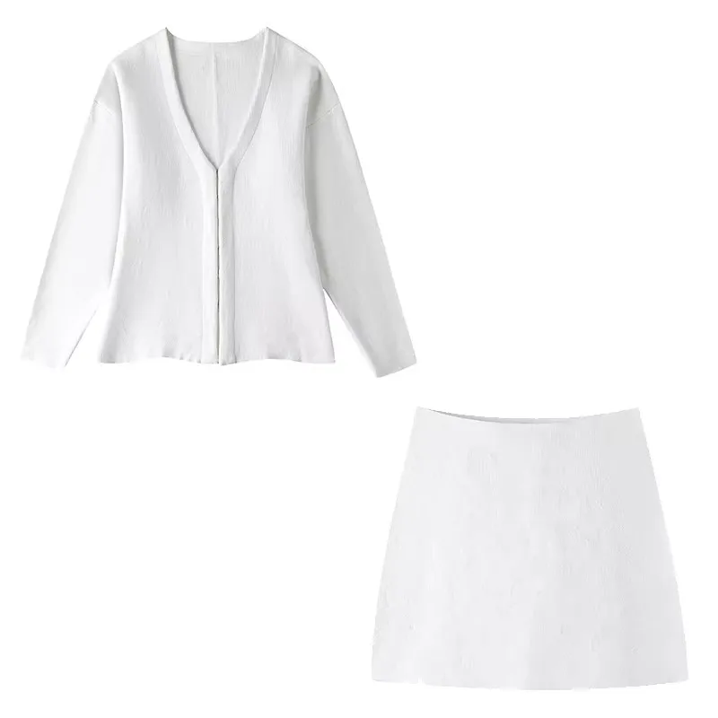 Willshela Women Fashion 2 Piece Set Single Breasted Jacket & Vintage Back Zipper High Waist Midi Skirt Female Chic Skirts Set 6