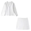 Willshela Women Fashion 2 Piece Set Single Breasted Jacket & Vintage Back Zipper High Waist Midi Skirt Female Chic Skirts Set 6