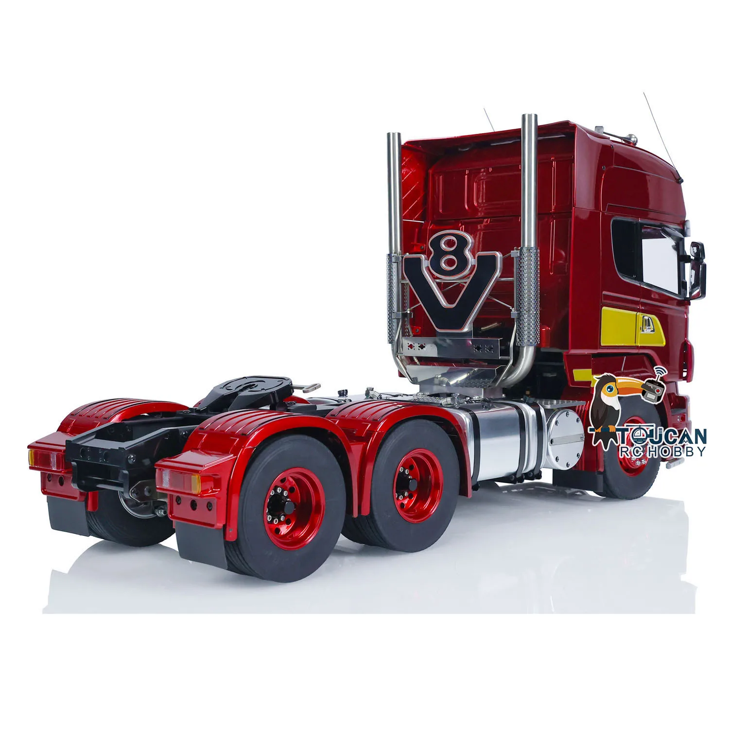 1/14 RC Tractor Truck LESU 6x6 Metal Chassis Remote Control Cars Smoke Unit Lights Sounds DIY Model TOUCAN HOBBY Toy THZH1635 2