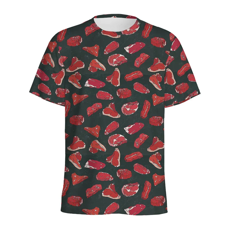 T-Shirt Donna Girocollo Manica Corta Con Stampa 3D Gatto - Top Estivo Divertente E Fresco
