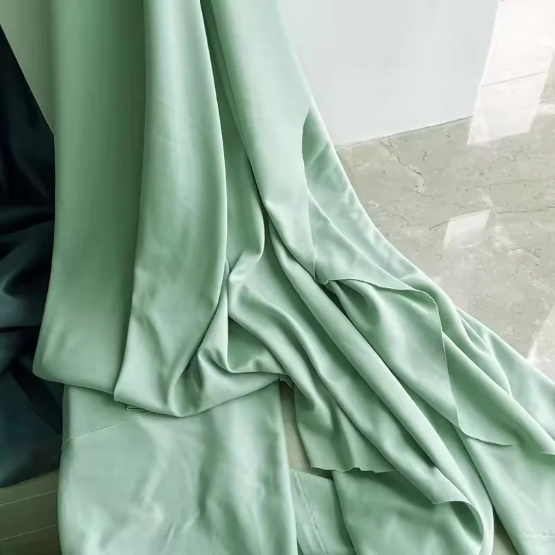 Vibrant Green and Purple Stretchy Fabric for DIY Garments and Wedding Decorations