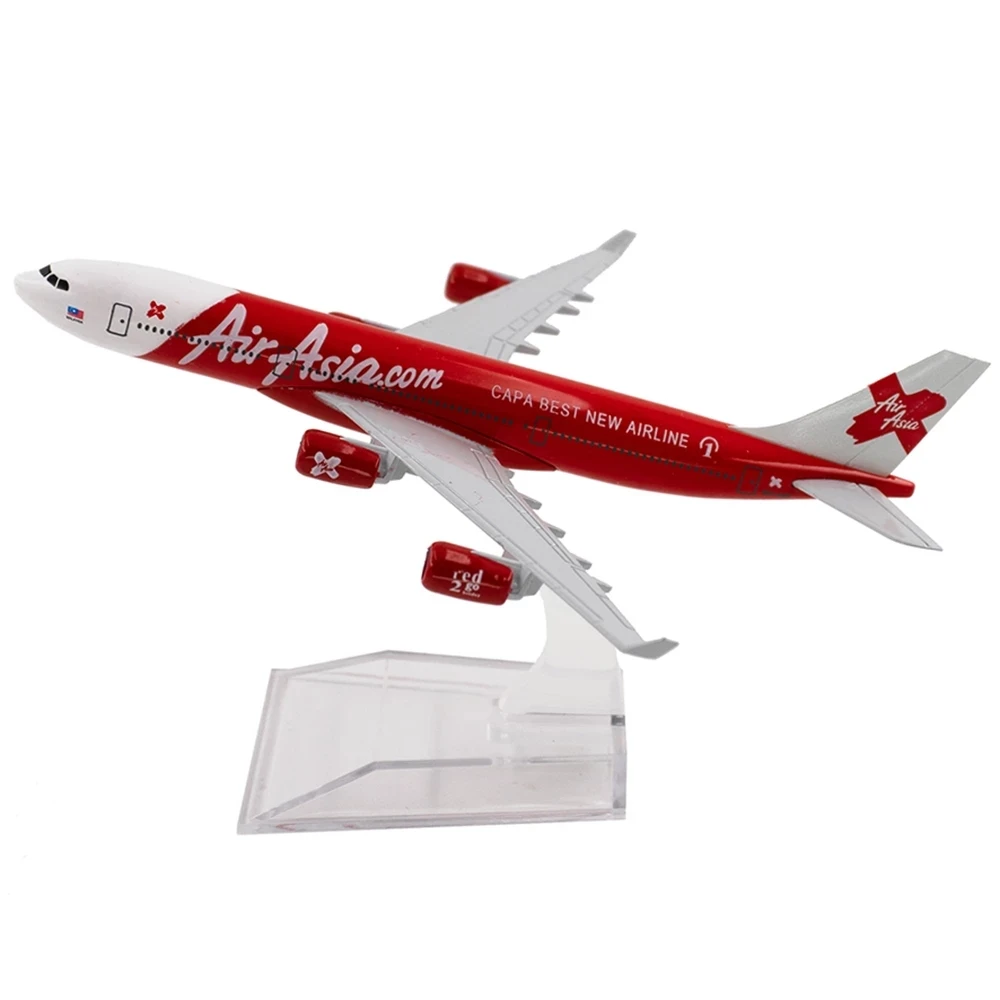 

2023 1/400 Scale Alloy Aircraft Airbus a340 Air Asia 16cm Plane Model Toys Children Kids Gift for Collection