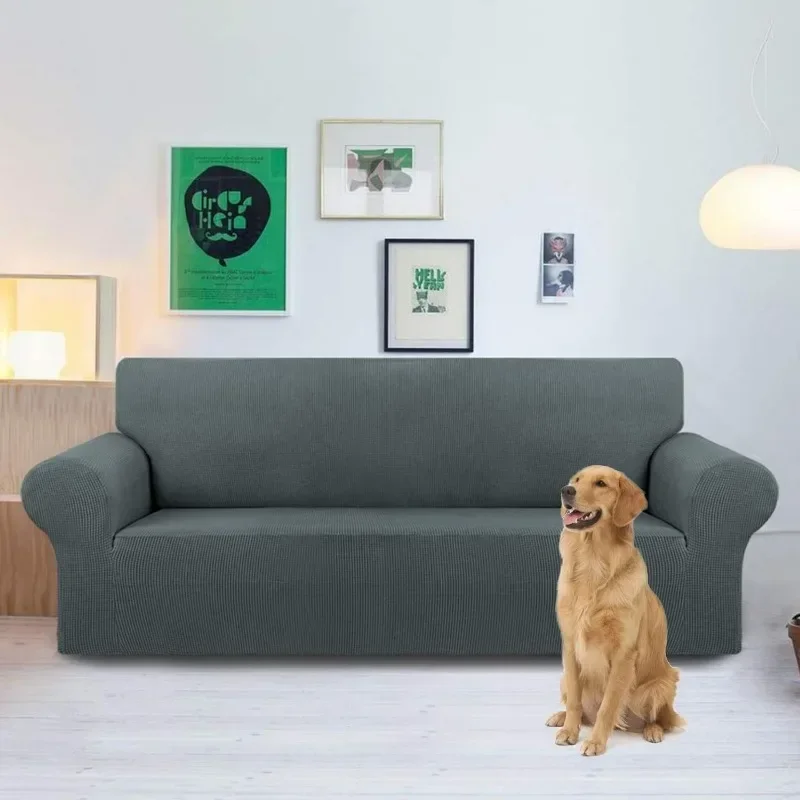 1/2/3/4 Seater Stretch Slipcover Sofa Elastic Cover Jacquard Slipcover Covers for Couch L Shape Sofa 2024 Living Room 3
