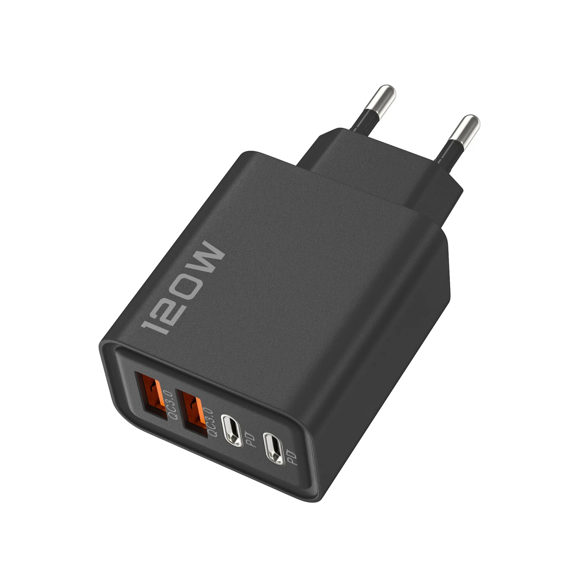 Carga rápida 3.0 carregador rápido total 120w 4 portas usb tipo c pd adaptador de parede do telefone móvel para iphone samsung xiaomi carregador usb c