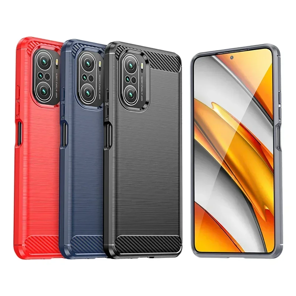 Coque Silicone Effet Carbone Pour Xiaomi Poco F3 – Anti-choc Noire