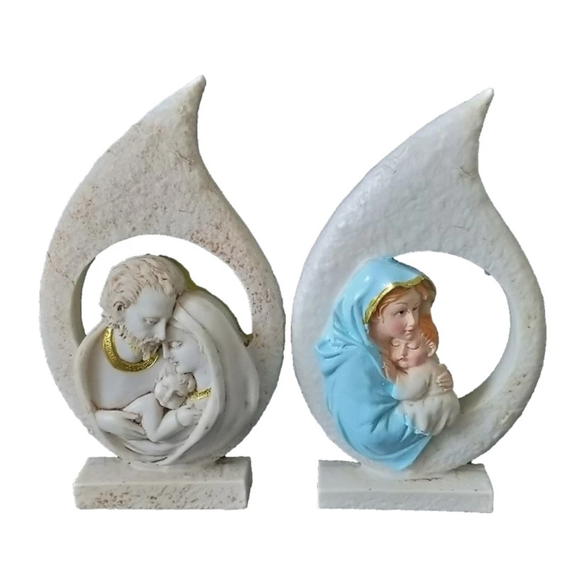 MXME DIY Crafts Polymer Clay Casting Mold Handicraft Catholic Holy Virgin Jesus Mould