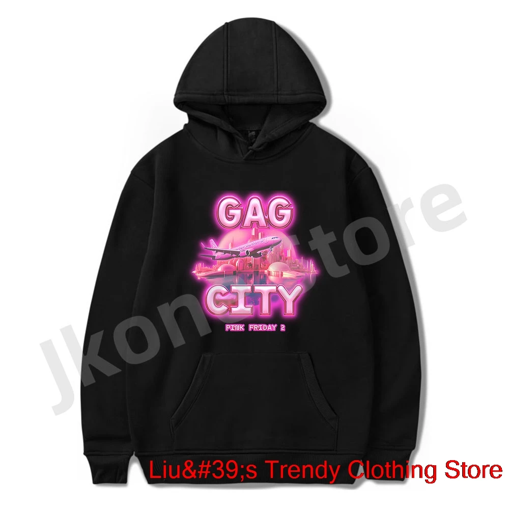 

Nicki Minaj GAG City Hoodies Pink Friday 2 Album Merch Women Men Fashion Casual Long Sleeve Sweatshirts Top