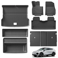 for Xpeng G6 Car Floor Mats Cargo Liner Trunk Pad TPE 3D Foot Mat Waterproof Odorless Tray Set BLACK 2