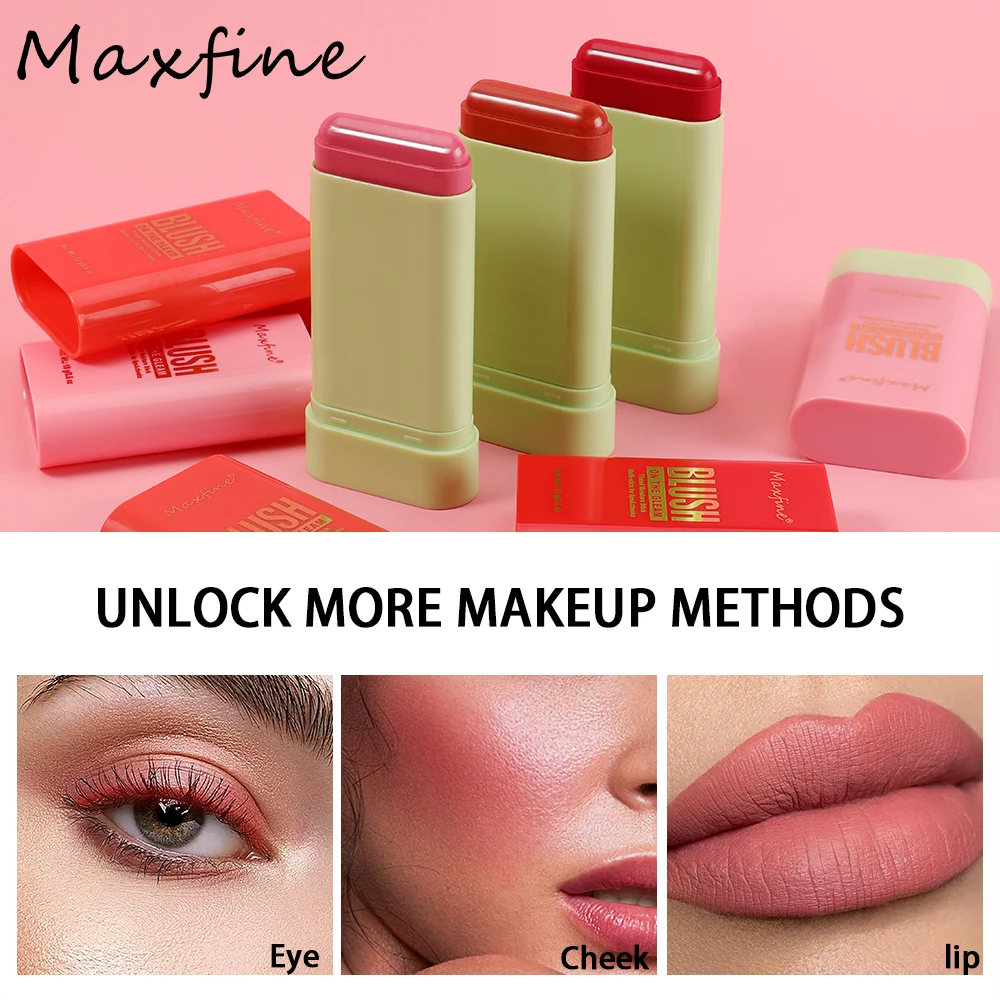 Blush Stick Face Lips Natural Matte Expanding Color Solid Highlighting And Contouring Multi-Functional Rouge Cream