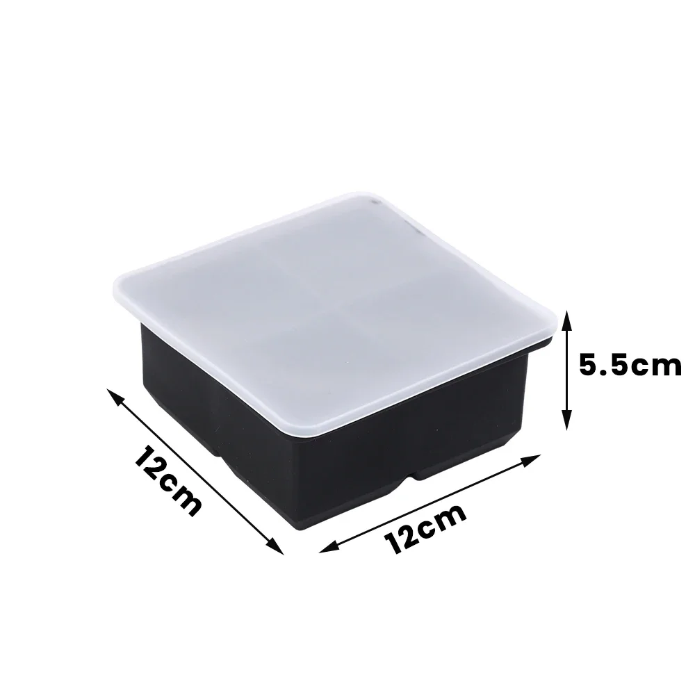 S4a306d49f22147eabb3177e585c249caX 4, 6, 8 Grid Big Ice Tray Mold Box Large Food Grade Silicone Ice Cube Square Tray Mold DIY Bar Pub Wine Ice Blocks Maker Model Mallzona
