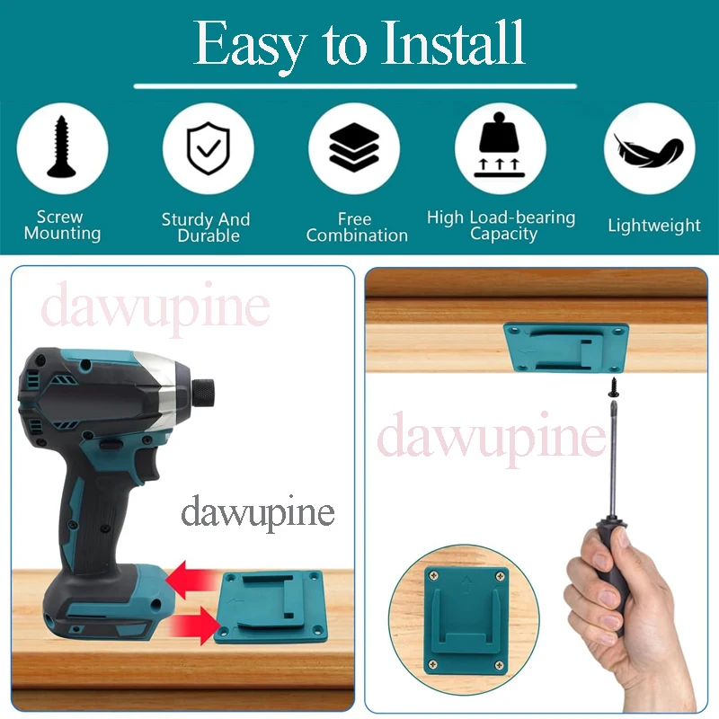 Bosch 18V 리튬 이온 배터리 도구 기계 드릴 홀더 슬롯 스탠드 용 Makita 용 5 조각 도구 마운트 보관 브래킷