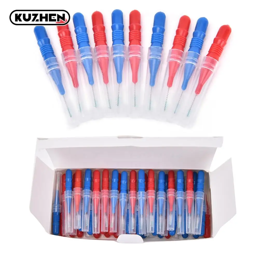 

50pcs/lot Hygiene Dental Soft Floss Sticks Toothpick Teeth Cleaning Tooth Flossing Head Plastic Interdental Brush