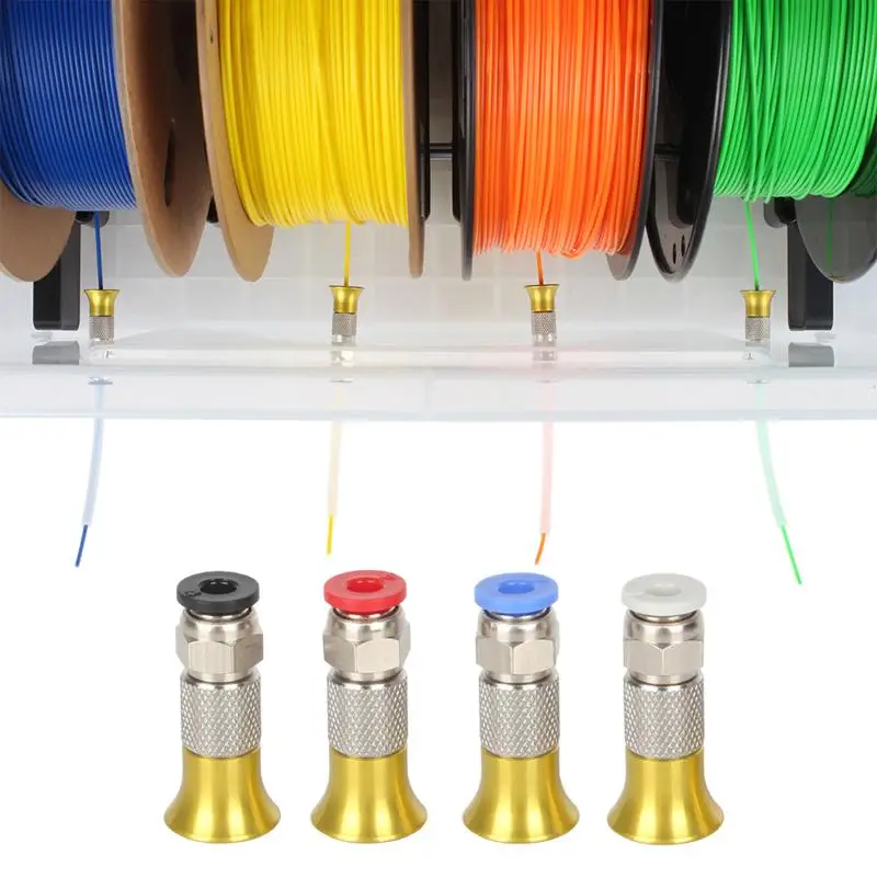 1/4PCS Metal 3D Printer Filament Dryer Box Accesso PC4-M6 Pneumatic Straight Connector 4*2.5mm PTFE Tube M6 Feed Fitting Coupler