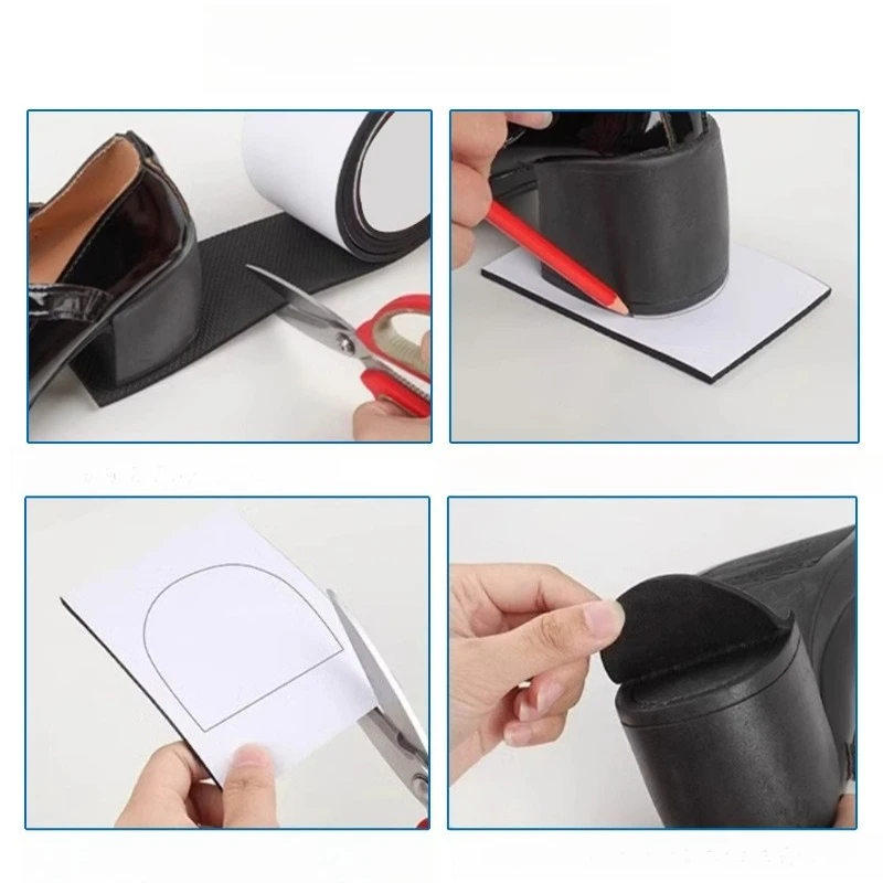 Non-Slip Durable Shoe Sole Grip Pads - Thick Abrasion-Resistant Heel Protectors for Noise Reduction & Floor Protection (1 Roll)