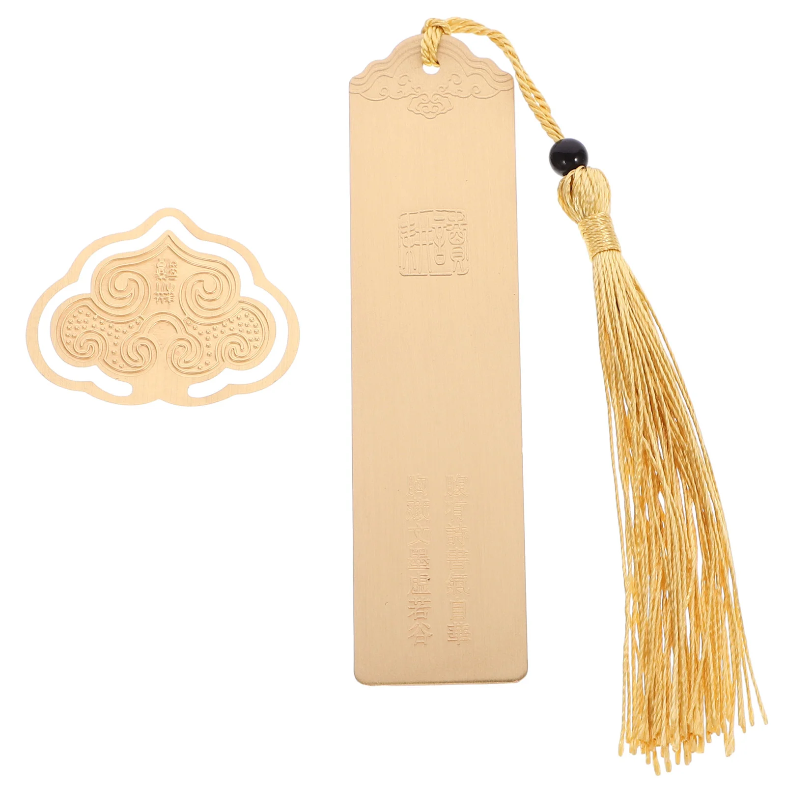 

2 PCS Bookmark Decor Graduates Gift Chinese Style Fine Creative Decorative Brass Delicate Graduation Student Souvenir