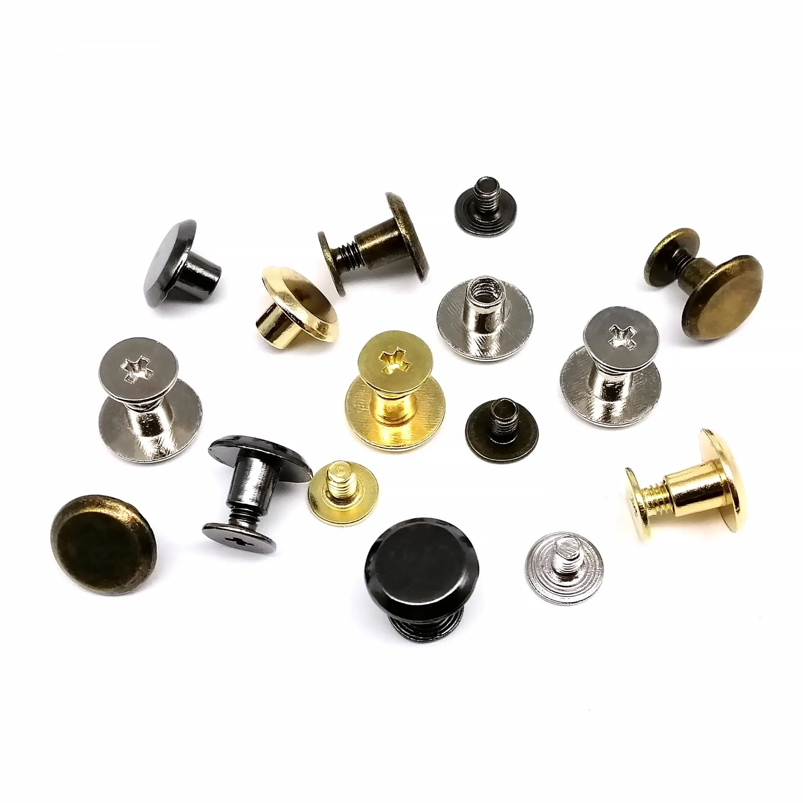 10pcs Metal Screwback Rivet Studs for Leather Craft and DIY Projects