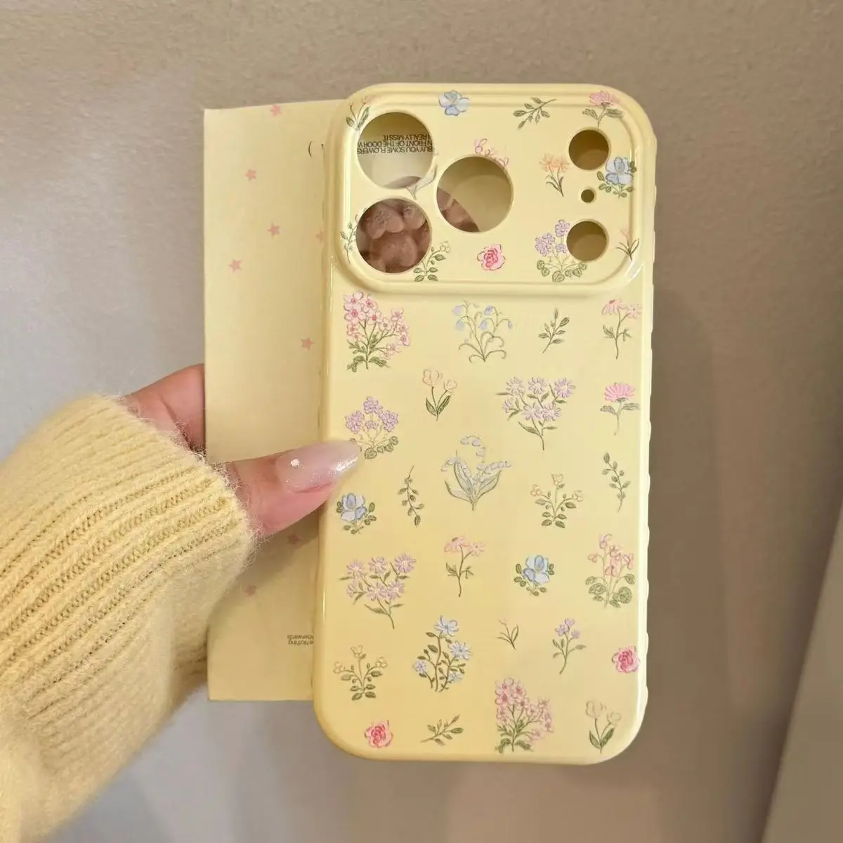 Summer Fragrant Flowers Yellow Shockproof Phone Case with Soft Bumper Cover