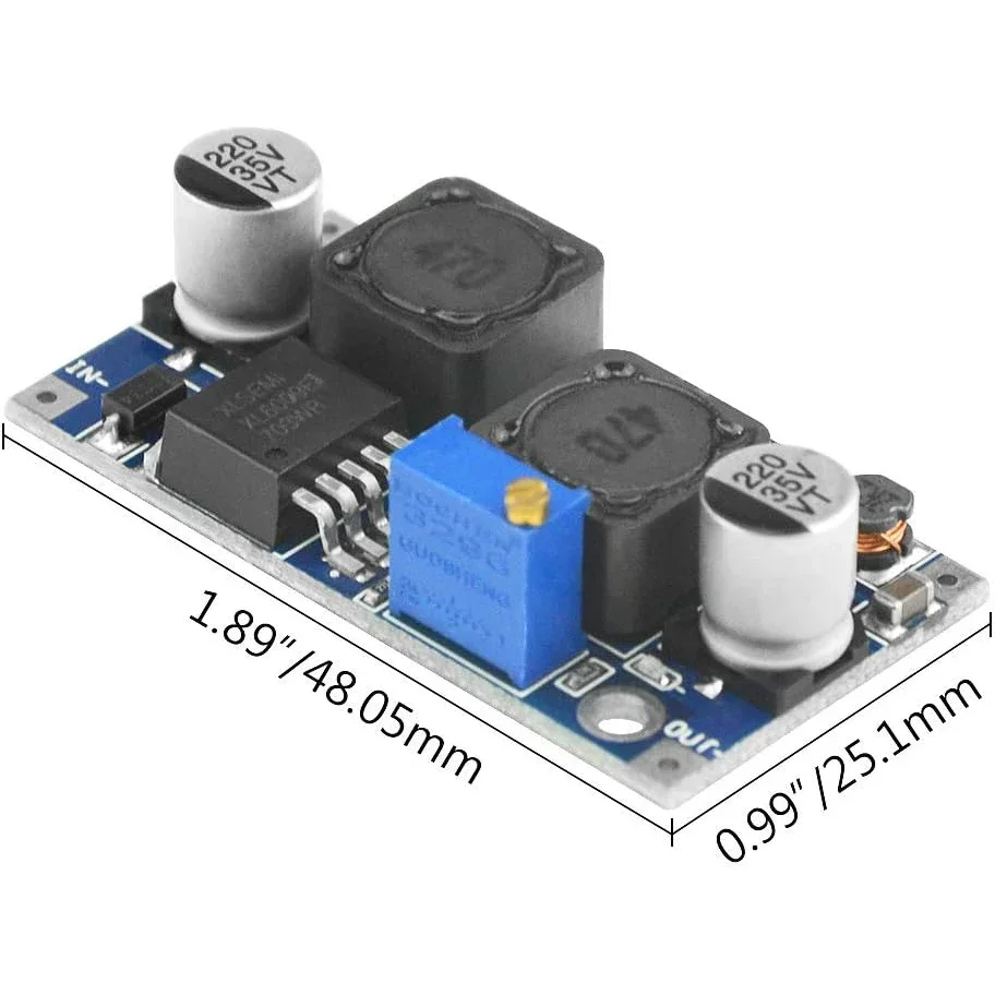 Voltage Converter Module 3Pcs XL6009 DC-DC Buck Boost 4A 400KHz Adjustable Switch 3.8-30V to 1.25-35V Power Supply