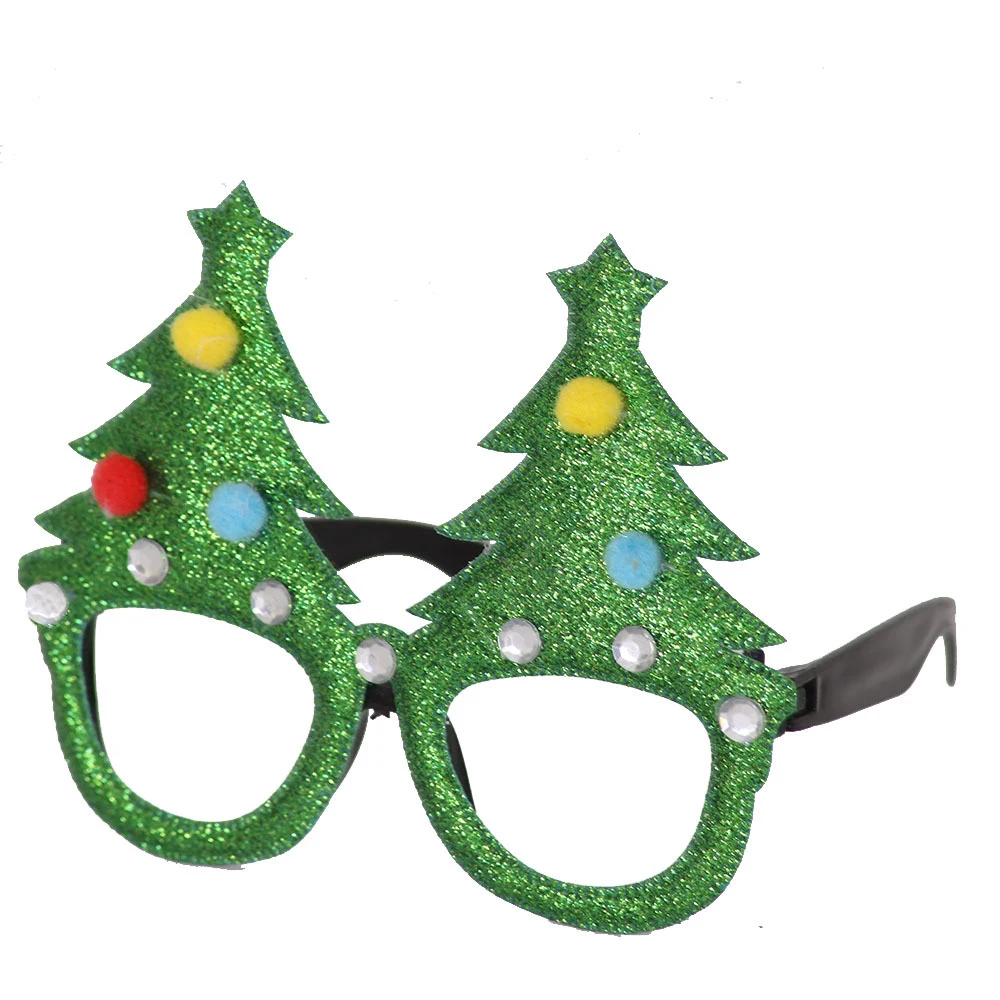 Weihnachtsbrillen Weihnachtsmann Weihnachtsbaum Schneemann Plastikbrillen Geschenk Weihnachtsparty-Zubehör Foto-Requisiten Weihnachtsdekoration – Detail 5