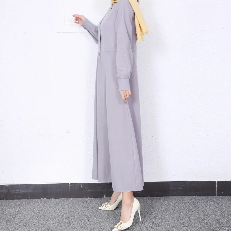 عبايات ريترو غير رسمية جديدة لعام 2025 للنساء برقبة دائرية وأرجوحة كبيرة عباية إسلامية لرمضان في الشرق الأوسط