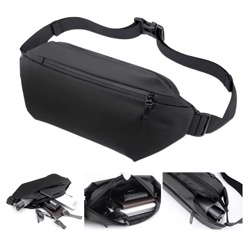 

Men's Multi-function Shoulder Bag Cross body Chest Package Waist Bag Outdoor Sports Messenger Pack Fanny Pack For Male Women