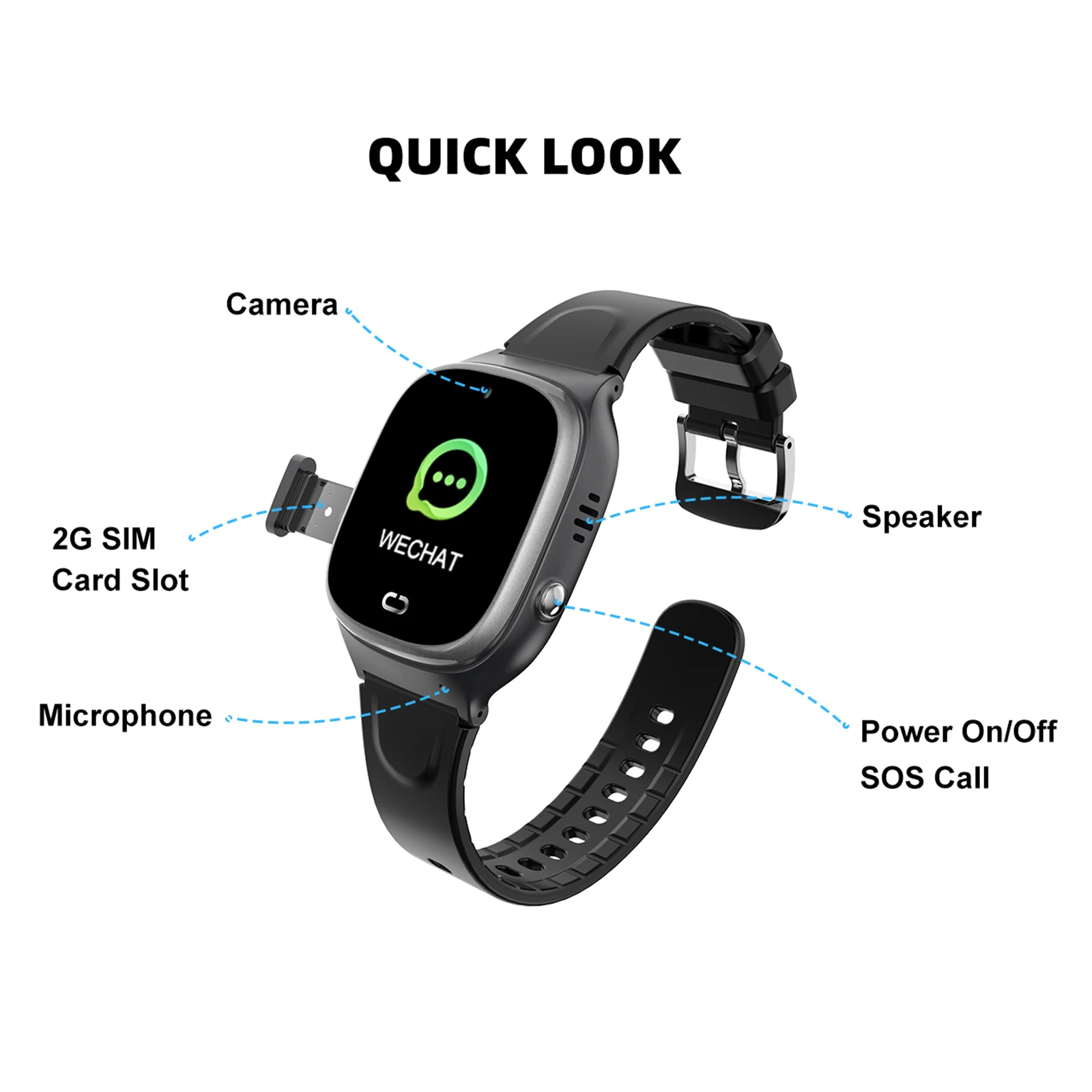 TD-45 2G Ʈ ġ  Smartwatch SOS ȭ  ä IP67  Nano SIM ī  LBS ġ Smartwatch