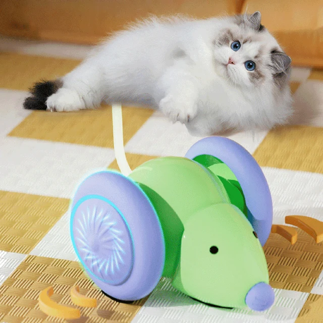 Intelligent Electric Mouse Cat Toy for Interactive Playtime with Obstacle Avoidance Silent Charging 1.5H Battery Life Intelligent Electric Mouse Cat Toy for Interactive Playtime with Obstacle Avoidance Silent Charging 1.5H Battery Life