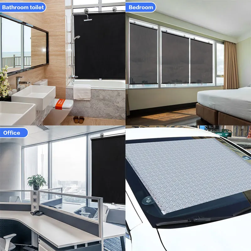 Universal Roller Blinds Suction Cup Sunshade Blackout Curtain Car Bedroom  Kitchen Office Windows Sun-shading No punching Blind - AliExpress