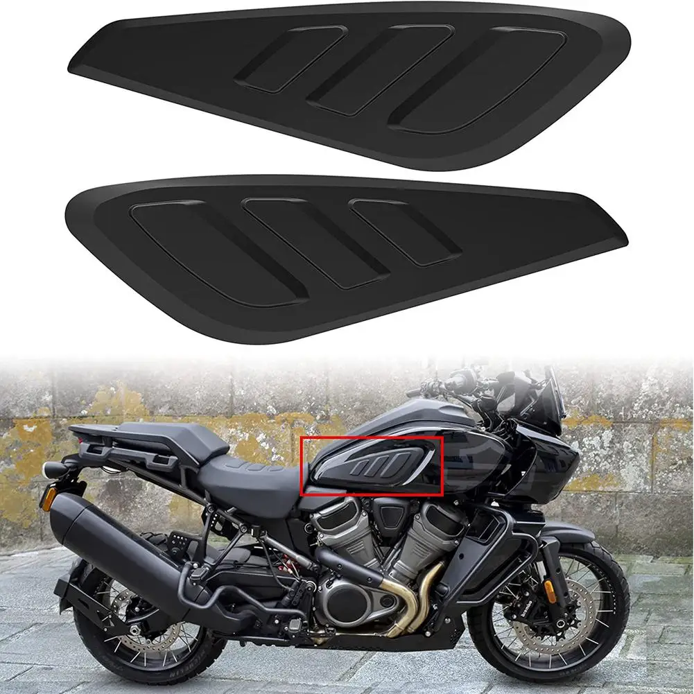 

1 пара наколенников для бака мотоцикла Резиновые Нескользящие теплоизоляционные боковые наклейки совместимые с Davidson Pan 1250