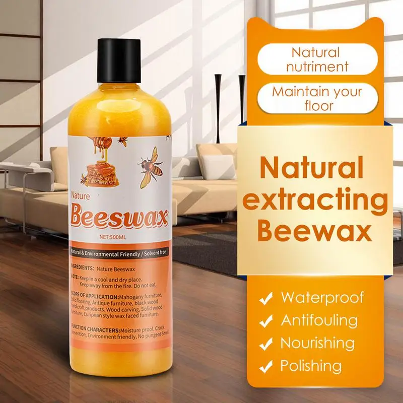 Beeswax Furniture Polish Wood Seasoning Natural Wax Floor Cleaner  Conditioner US