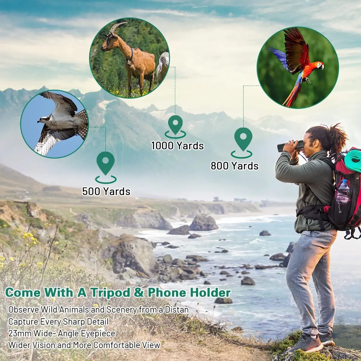 potencia telescopio monocular com tripe amp suporte 02