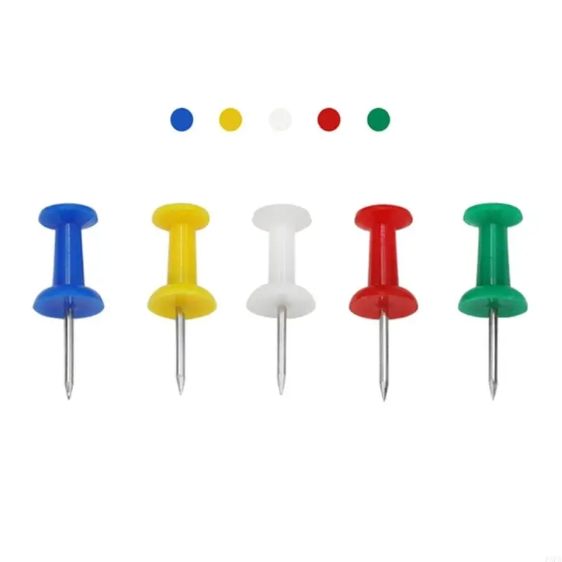 pxpa 100pcs 맵 압정 핀 핀도 그리기 코르크를위한 플라스틱 헤드가있는 푸시 핀