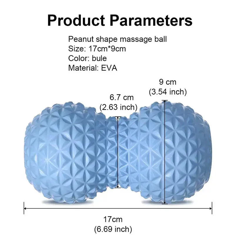 Peanut Fitness Massage Ball Double Lacrosse Massage Roller Ball For Arm Back Leg Deep Tissue Muscle Yoga Workout