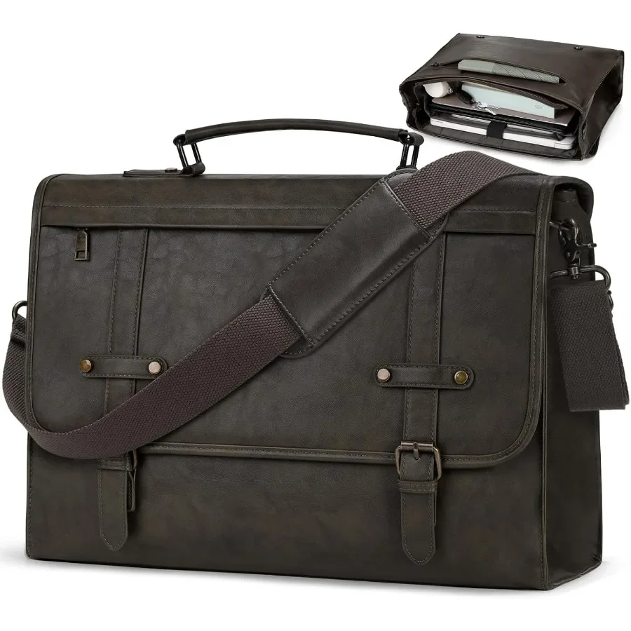 Mens Waterproof Vintage Leather Messenger Bag