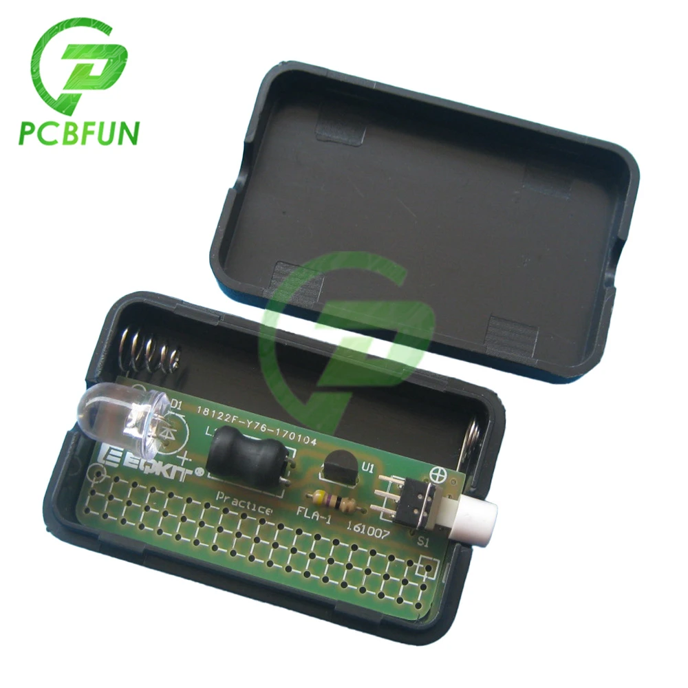 Placa de circuito para práctica de soldadura, Kit entrenamiento de soldadura de componentes electrónicos, linterna Simple, DIY, FLA 1, 1,5 V| | - AliExpress