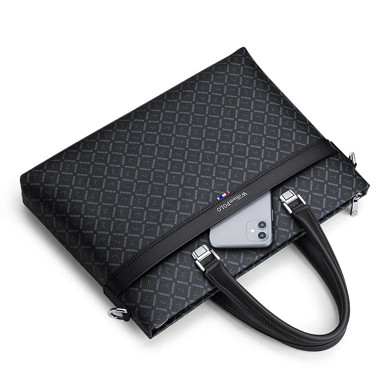 New Business Briefcase Large Capacity Business Travel Handbag Fashionable and Simple Men's Bags Crossbody Shoulder Bag