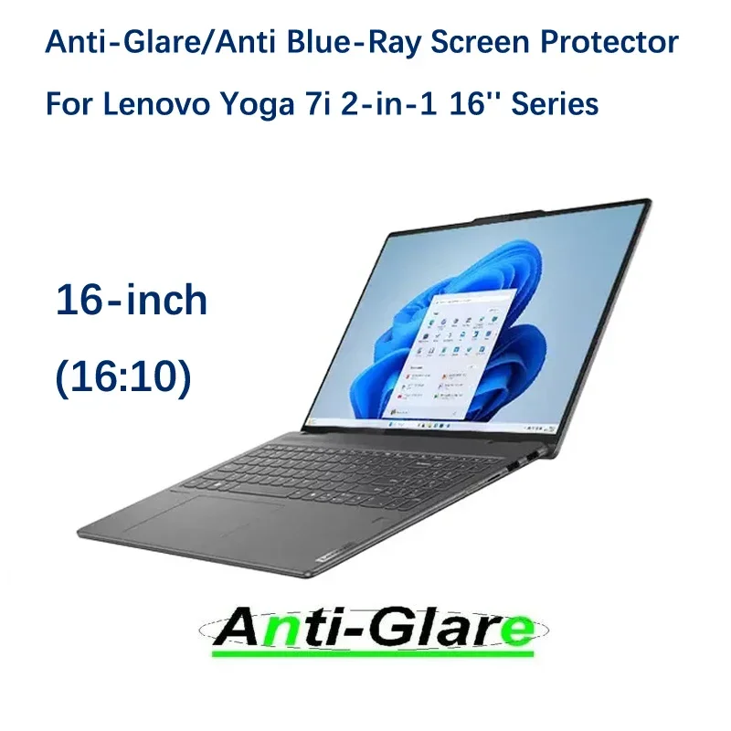 2X Cover Protettiva Per Schermo Ultra Trasparente/Antiriflesso/Anti-Blu Per Pc Portatile Lenovo Yoga 7I 2-In-1 (16 ''Gen 9) 16" 16:10