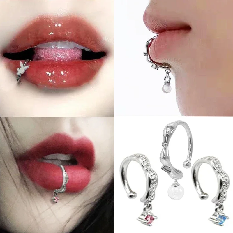 Fake Lip Rings Women | Faux Lip Piercing | Body Jewelry Lip | Fake Lip  Jewelry - Faux Lip - Aliexpress