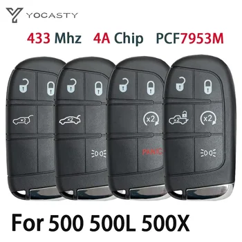 Telecomando Smart YOCASTY per Chiave Auto Fiat 500 500L 500X 2016-2019 433MHz Chip 4A 3/4/5 Pulsanti SIP22 M3N-40821302