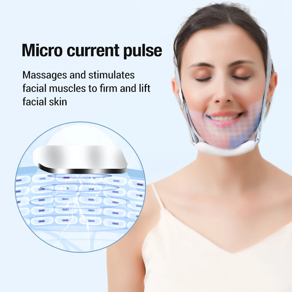 Ems Face Massager V-Face Double Chin Reducer Face Shape Facial Lifting Machine Chin Slimmer Skin Tightening Care Beauty Device 5