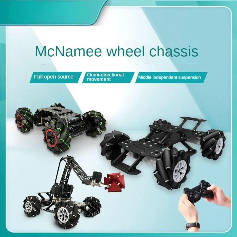 RC Car Chassis with 12V Encoder Motor Suspension 4WD Mecanum Wheel For Arduino Robot DIY Kit For Raspberry Pi Programmable Robot